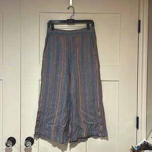 Madewell Wide Leg Cotton Pants with Button detailing